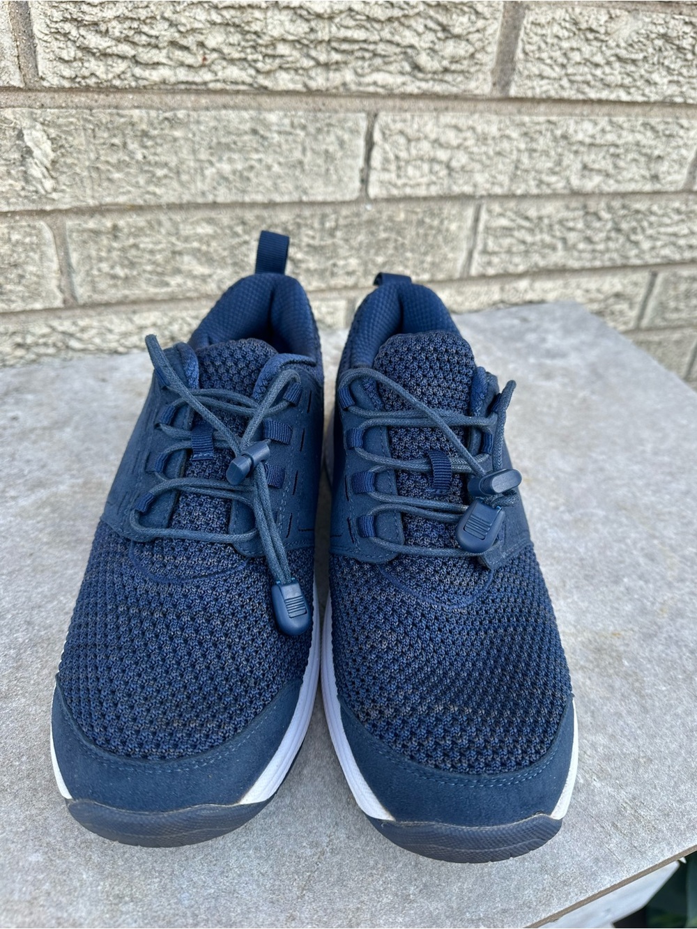 Orthofeet Francis No-Tie navy sneakers size 9B - Picture 5 of 6